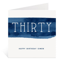 Load image into Gallery viewer, Navy 30th Birthday Card for Him

