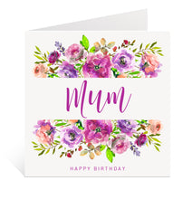 Load image into Gallery viewer, Floral Mum Birthday Card
