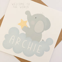 Load image into Gallery viewer, Elephant New Baby Card
