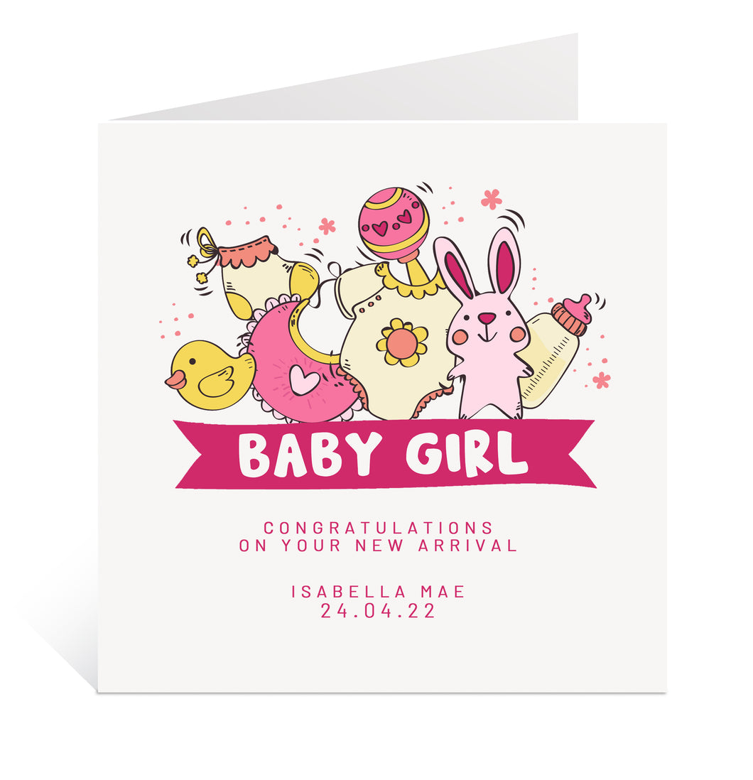 Fun New Baby Girl Card