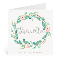 Load image into Gallery viewer, Eucalyptus New Baby Girl Card
