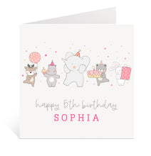 Load image into Gallery viewer, Pink Party Animal Birthday Card
