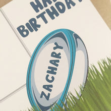 Load image into Gallery viewer, Rugby Birthday Card
