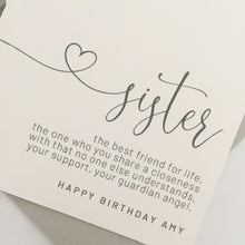 Load image into Gallery viewer, Sister Birthday Card
