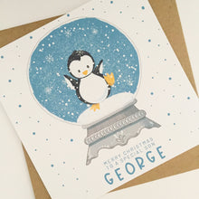Load image into Gallery viewer, Kids Penguin Christmas Card
