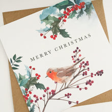Load image into Gallery viewer, Traditional Robin Christmas Card
