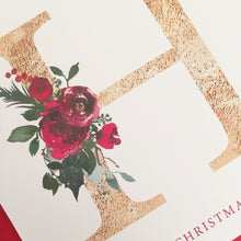 Load image into Gallery viewer, Gold Initial Christmas Card
