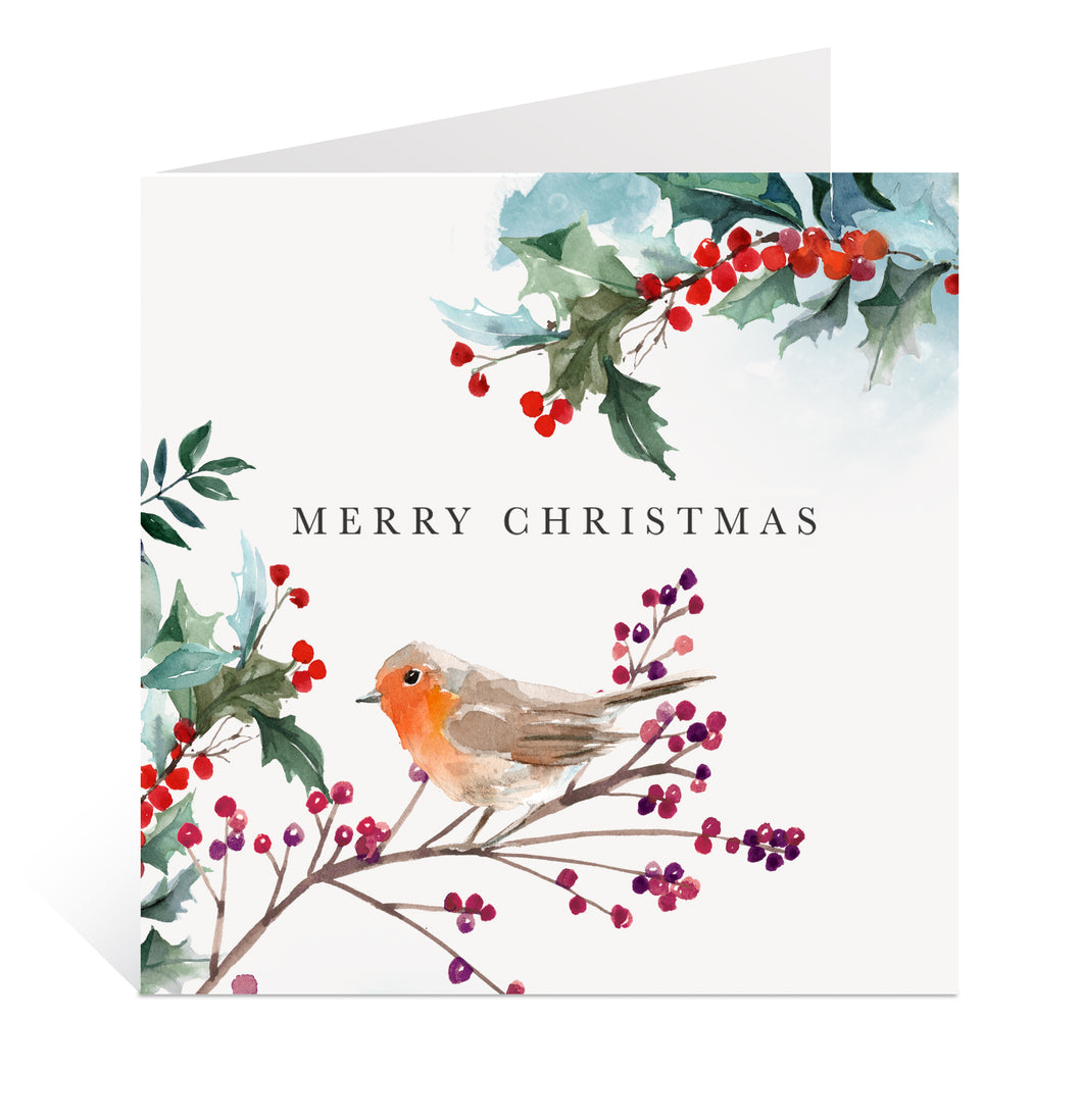 Traditional Robin Christmas Card