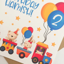Load image into Gallery viewer, Train Birthday Card
