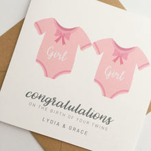Load image into Gallery viewer, New Baby Twins Card
