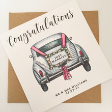 Load image into Gallery viewer, Wedding Car Wedding Day Card
