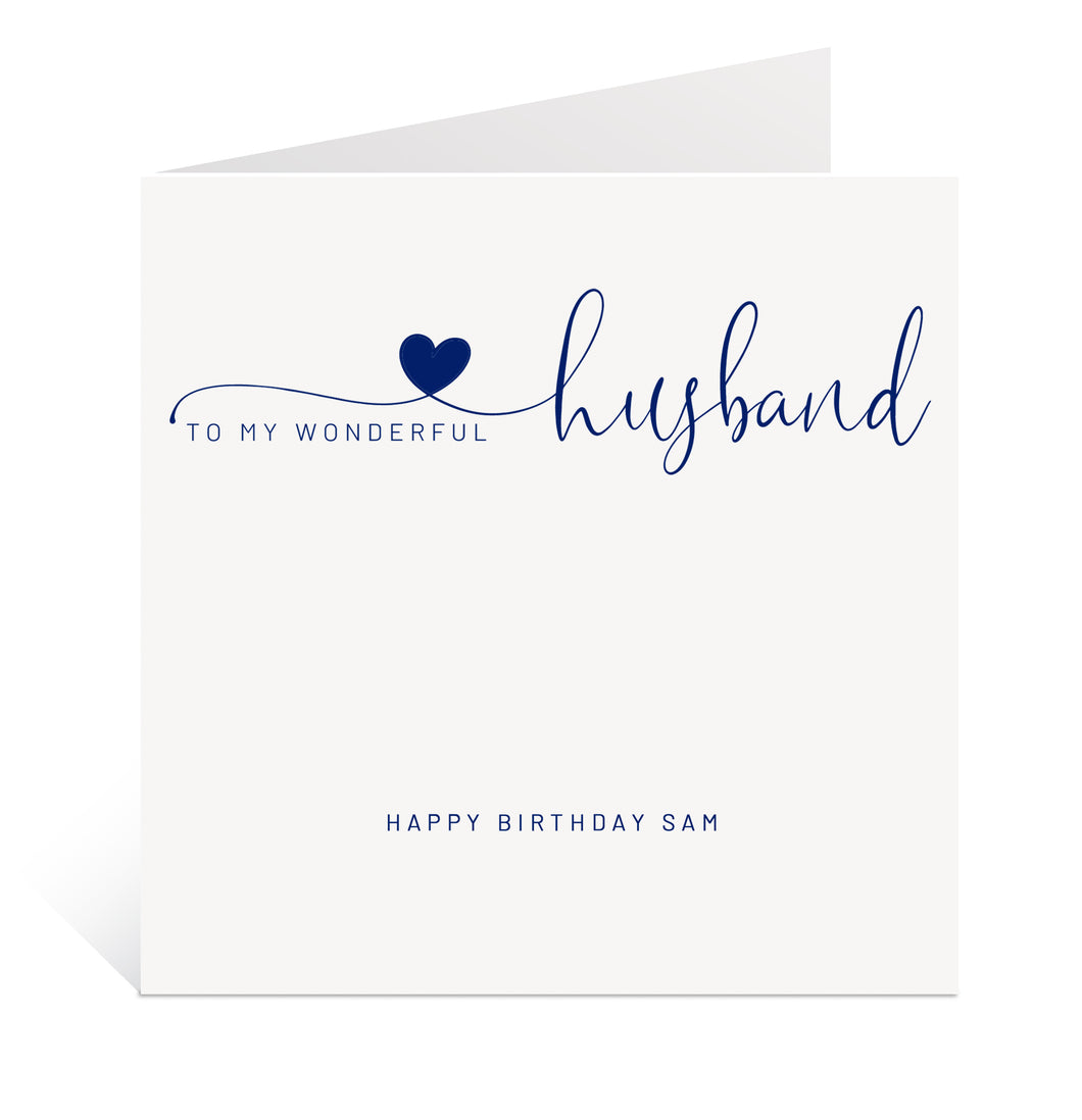 Wonderful Husband Birthday Card